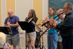 Brass and reeds perform in the Friday finale recital